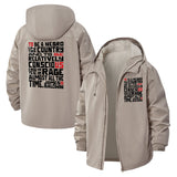 James Baldwin Quote Unisex Full-Zip Printed Waterproof Hooded Windbreaker