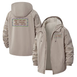 Pixel Heart Border Unisex Full-Zip Printed Waterproof Hooded Windbreaker