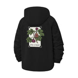 Botanical Fig Illustration Unisex Full-Zip Printed Waterproof Hooded Windbreaker