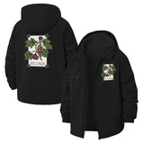 Botanical Fig Illustration Unisex Full-Zip Printed Waterproof Hooded Windbreaker