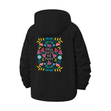 Folk-Inspired Quote Unisex Full-Zip Printed Waterproof Hooded Windbreaker