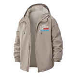 Social Justice Statement Unisex Full-Zip Printed Waterproof Hooded Windbreaker