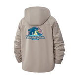 Retro Eat the Rich Unisex Full-Zip Printed Waterproof Hooded Windbreaker