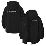 I Dissent Unisex Full-Zip Printed Waterproof Hooded Windbreaker