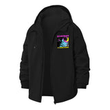 Retro Statement Unisex Full-Zip Printed Waterproof Hooded Windbreaker