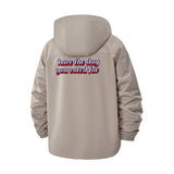 Political Statement Unisex Full-Zip Printed Waterproof Hooded Windbreaker