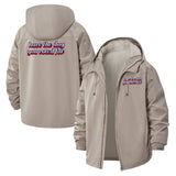 Political Statement Unisex Full-Zip Printed Waterproof Hooded Windbreaker