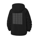 Typographic Statement Unisex Full-Zip Printed Waterproof Hooded Windbreaker