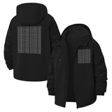 Typographic Statement Unisex Full-Zip Printed Waterproof Hooded Windbreaker