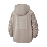 Typographic Statement Unisex Full-Zip Printed Waterproof Hooded Windbreaker