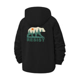 Bear Wilderness Resist Unisex Full-Zip Printed Waterproof Hooded Windbreaker