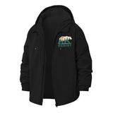 Bear Wilderness Resist Unisex Full-Zip Printed Waterproof Hooded Windbreaker