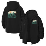 Bear Wilderness Resist Unisex Full-Zip Printed Waterproof Hooded Windbreaker