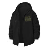 Military Phonetic Alphabet Unisex Full-Zip Printed Waterproof Hooded Windbreaker