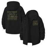 Military Phonetic Alphabet Unisex Full-Zip Printed Waterproof Hooded Windbreaker