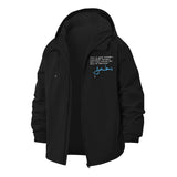 Inspirational Quote Unisex Full-Zip Printed Waterproof Hooded Windbreaker