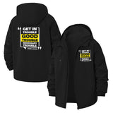 Inspirational Quote Unisex Full-Zip Printed Waterproof Hooded Windbreaker