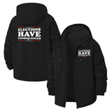 Elections Have Consequences Unisex Full-Zip Printed Waterproof Hooded Windbreaker