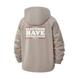 Elections Have Consequences Unisex Full-Zip Printed Waterproof Hooded Windbreaker