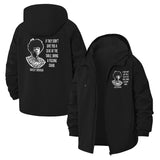 Empowerment Quote Unisex Full-Zip Printed Waterproof Hooded Windbreaker