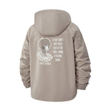 Empowerment Quote Unisex Full-Zip Printed Waterproof Hooded Windbreaker