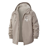 Empowerment Quote Unisex Full-Zip Printed Waterproof Hooded Windbreaker