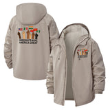 Unity and Diversity Unisex Full-Zip Printed Waterproof Hooded Windbreaker