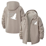 Solidarity Dove Unisex Full-Zip Printed Waterproof Hooded Windbreaker