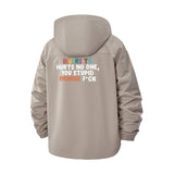 Bold Diversity Statement Unisex Full-Zip Printed Waterproof Hooded Windbreaker
