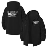 No More War Flag Unisex Full-Zip Printed Waterproof Hooded Windbreaker