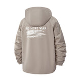 No More War Flag Unisex Full-Zip Printed Waterproof Hooded Windbreaker