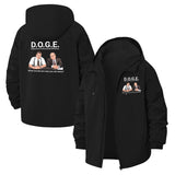 Office Humor D.O.G.E. Unisex Full-Zip Printed Waterproof Hooded Windbreaker
