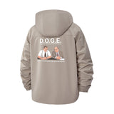 Office Humor D.O.G.E. Unisex Full-Zip Printed Waterproof Hooded Windbreaker