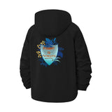 Clever Patriotic Shield Unisex Full-Zip Printed Waterproof Hooded Windbreaker