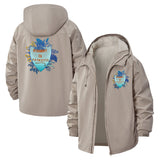 Clever Patriotic Shield Unisex Full-Zip Printed Waterproof Hooded Windbreaker