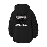 Political Statement Unisex Full-Zip Printed Waterproof Hooded Windbreaker