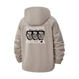 Political Statement Unisex Full-Zip Printed Waterproof Hooded Windbreaker
