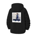 Urban Walker Unisex Full-Zip Printed Waterproof Hooded Windbreaker