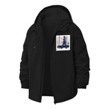 Urban Walker Unisex Full-Zip Printed Waterproof Hooded Windbreaker