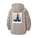 Urban Walker Unisex Full-Zip Printed Waterproof Hooded Windbreaker