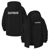 Bold Statement Unisex Full-Zip Printed Waterproof Hooded Windbreaker
