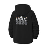 Class of 2025 Unisex Full-Zip Printed Waterproof Hooded Windbreaker