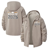 Class of 2025 Unisex Full-Zip Printed Waterproof Hooded Windbreaker