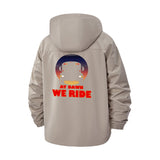 At Dawn We Ride Unisex Full-Zip Printed Waterproof Hooded Windbreaker