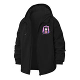 Cute Anime Girl Unisex Full-Zip Printed Waterproof Hooded Windbreaker