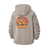 Graduation Dinosaur Unisex Full-Zip Printed Waterproof Hooded Windbreaker