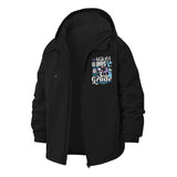 Making Waves 3rd Grade Unisex Full-Zip Printed Waterproof Hooded Windbreaker