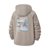 Making Waves 3rd Grade Unisex Full-Zip Printed Waterproof Hooded Windbreaker