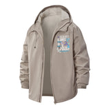 Making Waves 3rd Grade Unisex Full-Zip Printed Waterproof Hooded Windbreaker