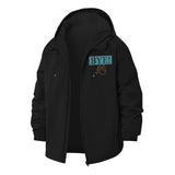 Bye Wave Graphic Unisex Full-Zip Printed Waterproof Hooded Windbreaker